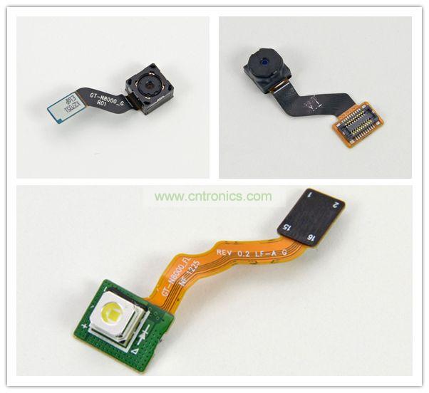 拆前置、后置攝像頭及閃光燈