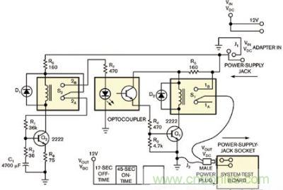 這個(gè)簡單而廉價(jià)的上電循環(huán)電路只使用了少量元器件