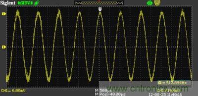 1KHz信號(hào)，測(cè)量值為913.894Hz
