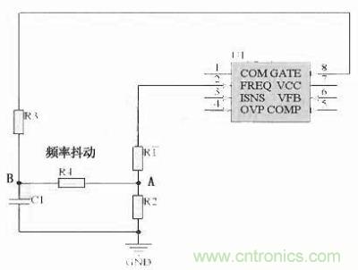 對(duì)于采用單顆鏡像電阻設(shè)定頻率，比如IR1150