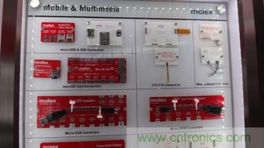 Molex MicroSIM、MicroSD、MicroUSB和MicroHDMI連接器