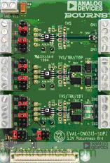 ADI公司的業(yè)界領(lǐng)先RS485器件與Bourns外部保護(hù)專業(yè)技術(shù)的完美聯(lián)姻，造就出專為解決通信端口最大設(shè)計(jì)問題而生的EVAL-CN0313-SDPZ:滿足EMC的規(guī)定。  通過認(rèn)證的EMC兼容RS-485接口設(shè)計(jì)工具，輕松實(shí)現(xiàn)RS-485接口保護(hù)