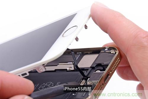 土豪金iPhone 5S拆解：內(nèi)部結(jié)構(gòu)升級(jí)，維修難度增加