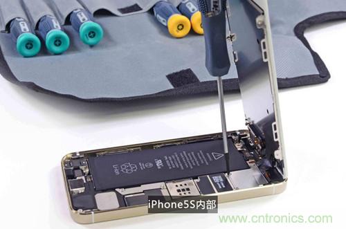 土豪金iPhone 5S拆解：內(nèi)部結(jié)構(gòu)升級(jí)，維修難度增加