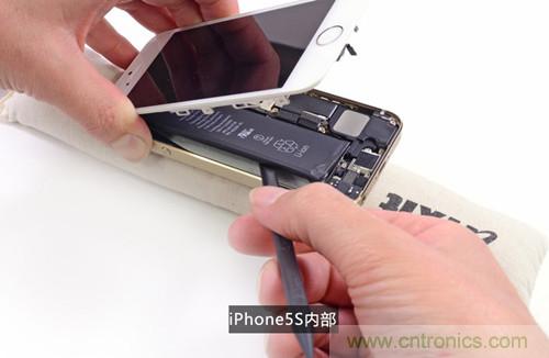 土豪金iPhone 5S拆解：內(nèi)部結(jié)構(gòu)升級(jí)，維修難度增加