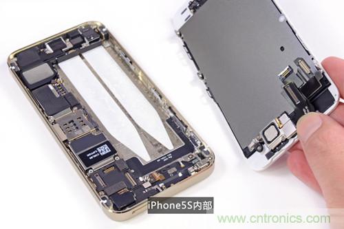 土豪金iPhone 5S拆解：內(nèi)部結(jié)構(gòu)升級(jí)，維修難度增加