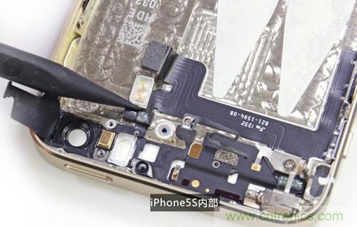 土豪金iPhone 5S拆解：內(nèi)部結(jié)構(gòu)升級(jí)，維修難度增加