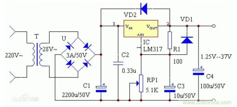 網友分享：DIY一個LM317 可調穩(wěn)壓電源