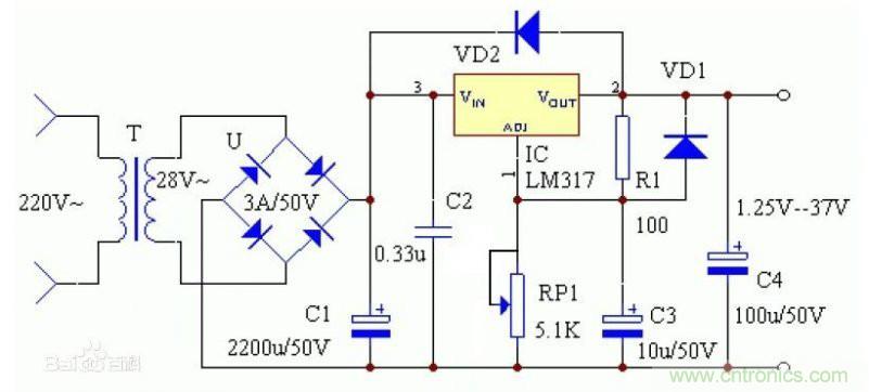 網友分享：DIY一個LM317 可調穩(wěn)壓電源