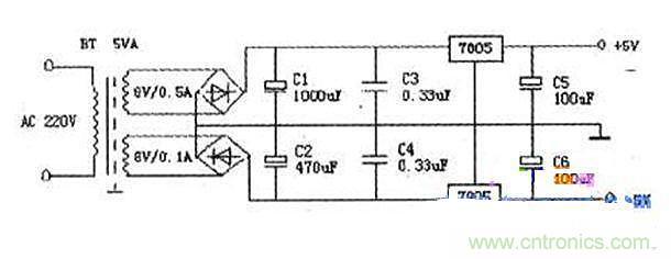 一款智能電量測(cè)量?jī)x電源的設(shè)計(jì)電路