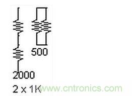 兩個(gè)電阻，兩種組合。這個(gè)很簡單。
