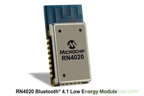 Microchip公司的RN4020模塊集成了包括天線在內(nèi)完整的低功耗藍(lán)牙射頻電路。RN4020采用密封的10mm x17mm x 2mm封裝，內(nèi)置有板載陶瓷天線、2.4GHz的低功耗藍(lán)牙收發(fā)器、帶完整的嵌入式低功耗藍(lán)牙協(xié)議棧的微控制器以及UART和USB接口。