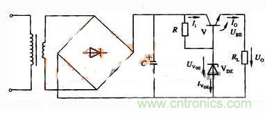 原理解析:代替限流電阻的串聯(lián)穩(wěn)壓三極管電路