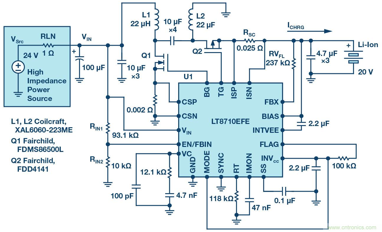 LT8710多功能 DC/DC控制器解決了高阻抗、超長工業(yè)電源線的電壓降問題