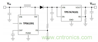 TPS61391升壓變換器，為電容麥克風(fēng)提供48V超低噪聲幻象電源