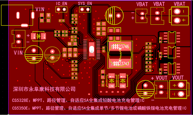 CS5350/CS5328 太陽能板供電鉛酸蓄電池、磷酸鐵鋰電池、鋰電池充電管理IC系列